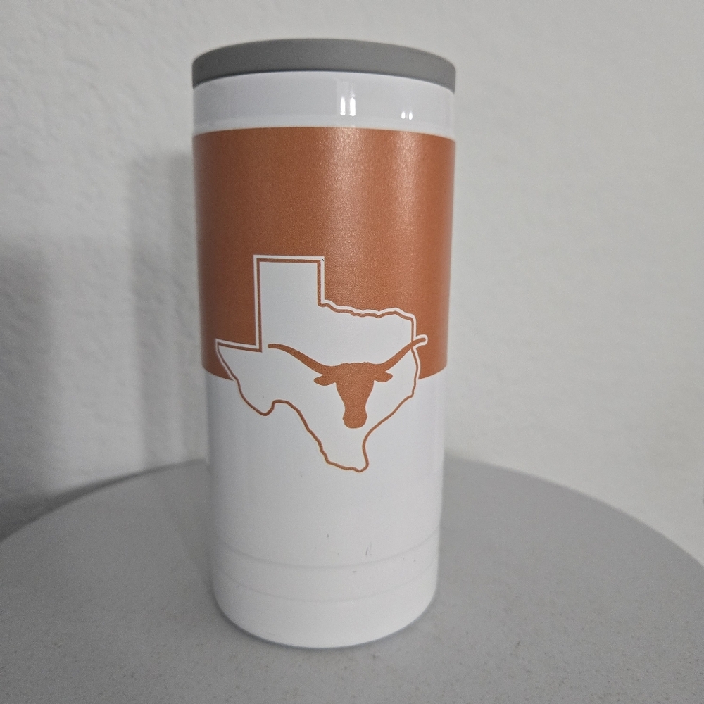 University of Texas Longhorns Collegiate Stainless Steel Koozie Coozie - Picture 2 of 12